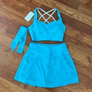 Crowned Athletics Snow Flake Queen Sports Bra and Skort Size M